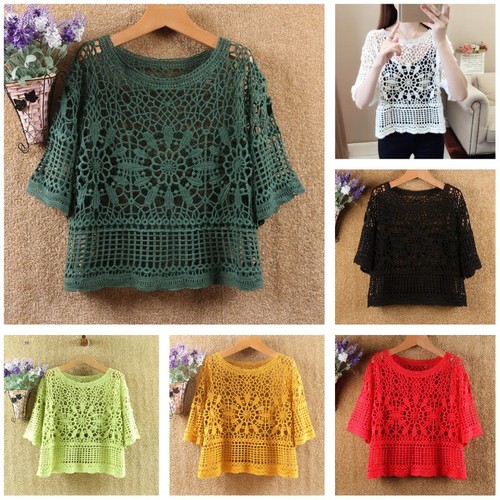 Donna pizzo uncinetto top - donna,