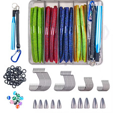 143PCS Wacky Worm Fishing Lure Kit, Bass Fishing Wacky Rig Kit, Wacky Rig Too...