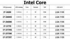 Cpu intel core 2600 - core, i7-2600
