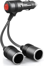 1A 2 Prolunga Accendisigari, Doppia Presa Accendisigari Con Interruttore, Cavo D