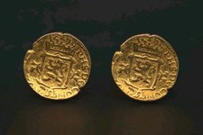 Superbi Gemelli -bronzo Dorati -monete Antiche- Deposè Sgdg -Fast Vintage