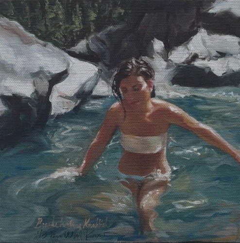 Donna nel fiume caffè - , arte