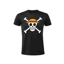 T-Shirt One Piece nera teschio originale ufficiale manga