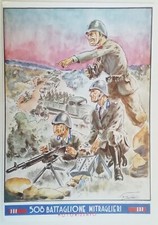 CARTOLINA 508 BATTAGLIONE MITRAGLIERI MOTORIZZATO REGIO ESERCITO FIRMATA WAR