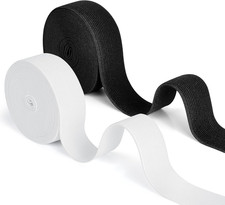 Elastico per Cucito, Elastico Da Cucire, Due Rotoli in Bianco E Nero 30Mm × 10M 