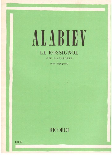 Alabiev rossignol liszt - alabiev:, (liszt