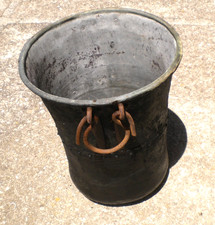 ANTICA GRANDE  PENTOLA, IN RAME. CON 2 MANICI IN FERRO-PER FORMAGGI- 1800