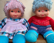 LOTTO   2   BAMBOLE   SPUMONE  MIGLIORATI  VINTAGE   ANNI  80 coppia- 70 CM