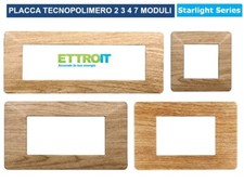 Placche Placca compatibili Vimar Plana 2 3 4 7 Posti  Moduli Colore Legno Scuro