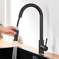 Rubinetto Miscelatore cucina lavello estraibile doccetta nero 360° monocomando