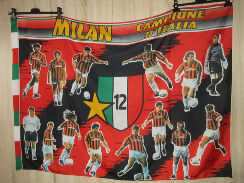 Bandiera del milan 135x97 - bandiera,