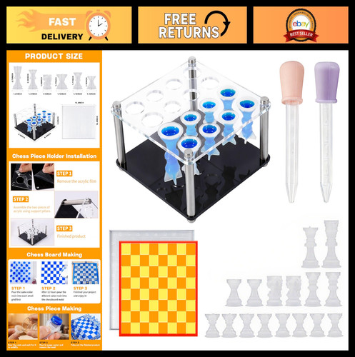 Set stampi scacchi silicone - stampi,