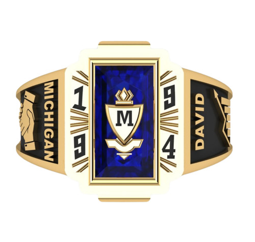 Anello uomo donna rettangolare