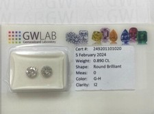 2x Diamante naturale 0,89 ct