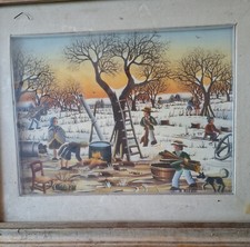 BRENNO BENATTI QUADRO NAIF OLIO - PITTORE NAIF PIEVE GUASTALLA REGGIO