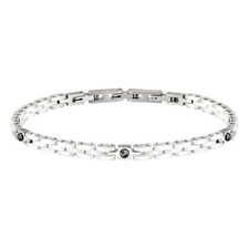 Bracciale Uomo Morellato Ceramic SACU19 Acciaio + Ceramica Bianca