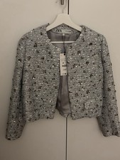 Giacca paillettes argento Zara