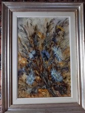 Luciano Pasquini - olio su tela 38x59 - mazzo di fiori- con cornice 60x82