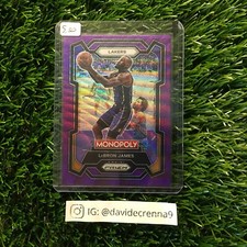 Lebron James 2023-24 Panini Prizm #40 Purple Monopoly
