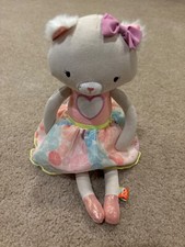 B Toys Softies Rosa CALI CAT Punta a Punta Ballerina Ballerina Peluche Cuore Usato in Ottime Condizioni