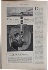 1915 WW1 ARTICLE & PICS PERISCOPE CONSTRUCTION OPERATION FRENCH GERMAN EYEPIECE
