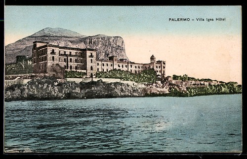 Cartolina palermo villa igea - palermo,,