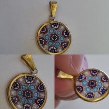 CIONDOLO MURRINA IN ORO 18 kt 750 VETRO DI MURANO CHARM CHARMS GLASS GOLD