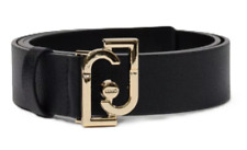 LIU JO AA5237 E0058 CINTURA LOGATA HIPS BELT 3,5CM 22222 NERO ECOPELLE