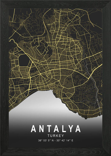 Antalya silver city - antalya, framed