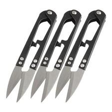 Forbici A Molla In Metallo,Con Grip Nera,Per Fili Di Sartoria E Cucito,3 Pezzi