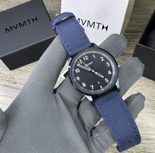 NUOVO✅ MVMT FIELD Orologio Uomo Nylon Blu Acciaio Inox Quadrante Numero