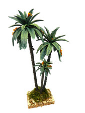 Palma Tripla Cm 12/19/23 - Oasi Deserto Vegetazione per Presepe