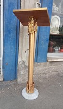 Leggio stelo Vintage Anni 70 solido Ottone + Base Marmo Attr. LUCIANO FRIGERIO 