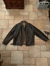 giacca di pelle vintage uomo aviator