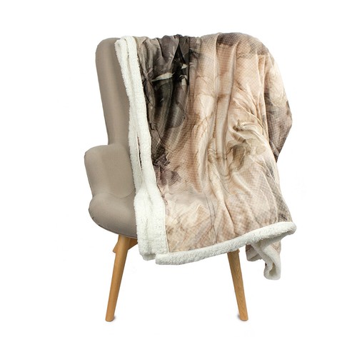 Coperta plaid pile sherpa - e,