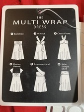 Abito midi rosso multi