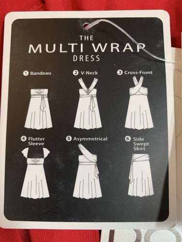 Abito midi rosso multi
