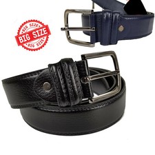 Cinta Uomo in Pelle Nera Blu Taglie Forti Calibrata Cintura 140 150 160 170 180