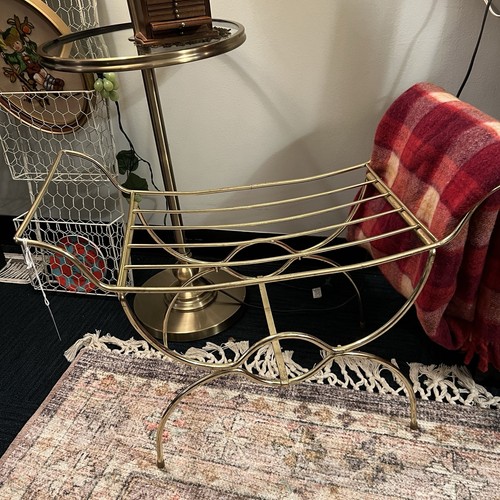 Sgabello panca vintage ottone