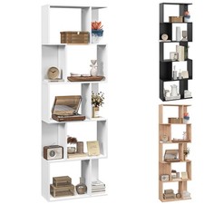 HOMCOM Mobile Libreria Moderno a 5 Ripiani in Legno 60x24x184.5 cm