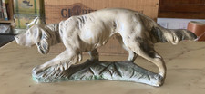 vintage FIGURE STATUE GESSO CANE DA CACCIA 38 cm