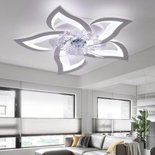 Silenzioso, Luce Ventilatore Dimmerabile, Ventilatore LED da Soffitto con Illuminazione