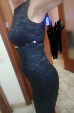 vestito Versace aderente senza maniche elegante va con cinturino 