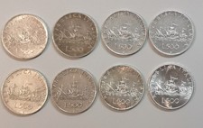 Serie Completa 8 monete "500 Lire Caravelle" dal 1958 al 1967