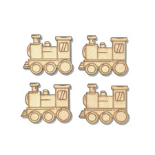 Treno in Legno Forma Artigianale MDF Abbellimento Ritaglio Laser Decorazione