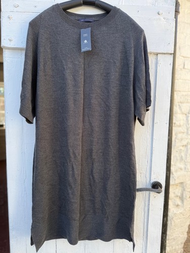 Abito maglione maglia grigio