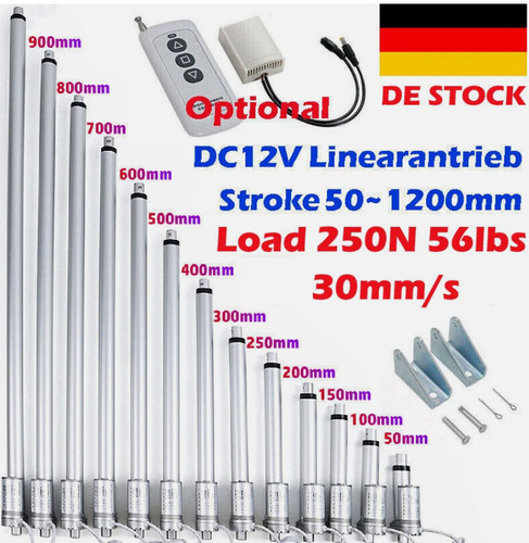 12v 250n 50mm 1000mm - 12v,