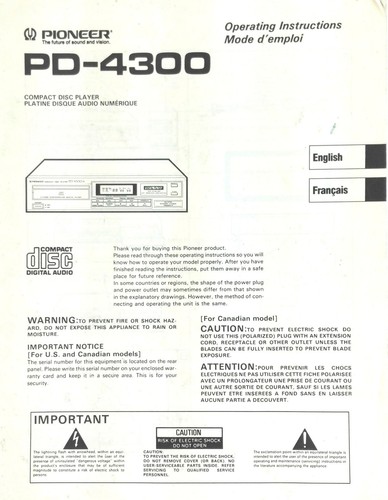 Pioneer 4300 manuale - pioneer,