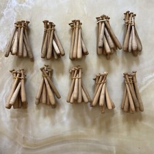 6ºLotto di 100 fuselli  d’epoca in legno per tombolo 10 Cm