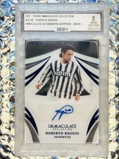 Panini Immaculate Juventus Roberto Baggio Sapphire Auto Signature /25 Grad 8/10